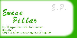 emese pillar business card